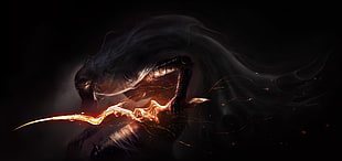 black and orange digital wallpaper, Dark Souls III, artwork, video games, Gothic