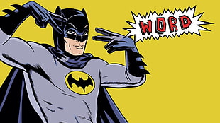 Batman illustration, Batman, Adam West, superhero