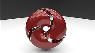 round red and gray bead, render, digital art, balls, CGI