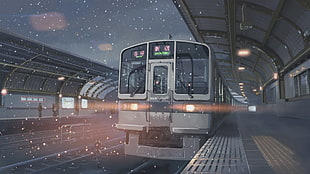 gray train, 5 Centimeters Per Second, anime, Makoto Shinkai 