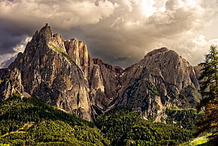 brown mountain, landscape, mountains HD wallpaper