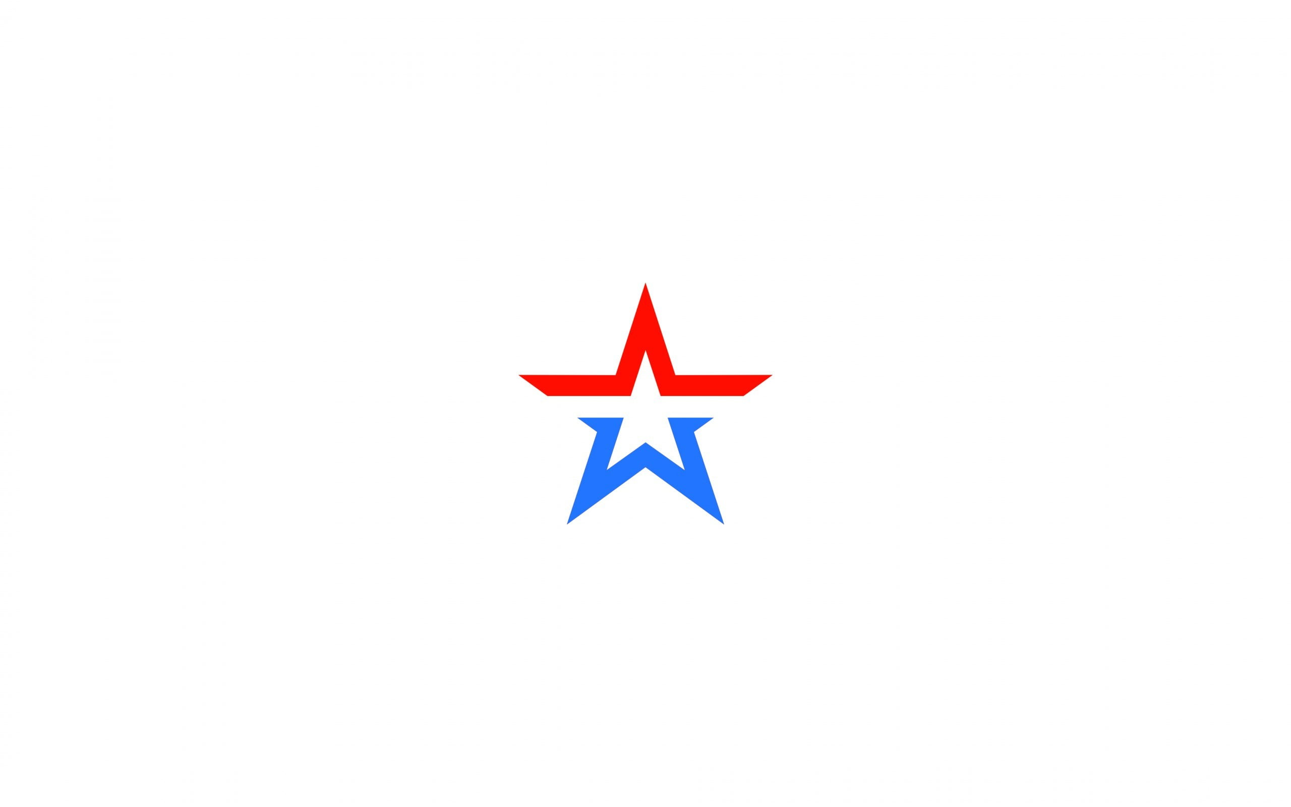 red and blue star logo, Russian Army, minimalism, military