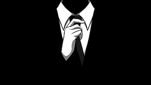 Anonymous wallpaper, suits, hands, tie, minimalism HD wallpaper