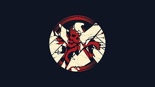 red skull logo HD wallpaper