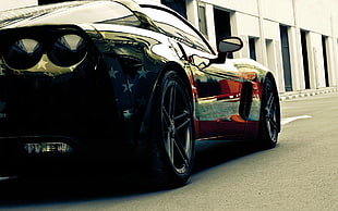 black sports coupe, Chevrolet Corvette, Corvette, car, Chevrolet