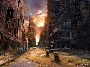 videogame wallpaper, artwork, apocalyptic, Fallout, video games HD wallpaper