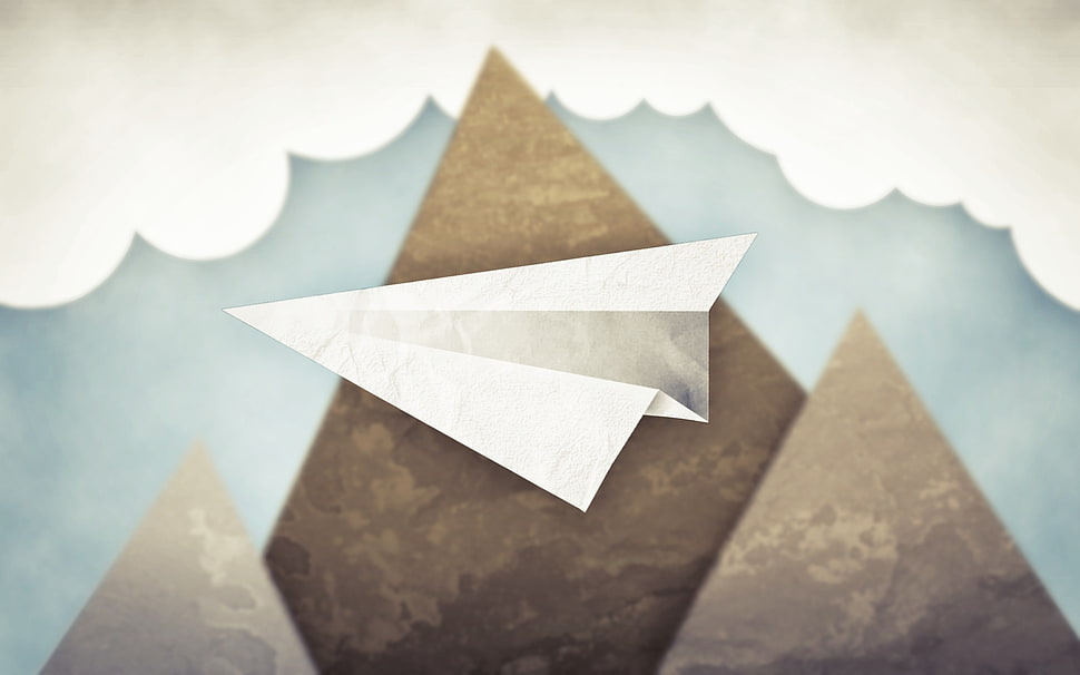 white paper plane HD wallpaper