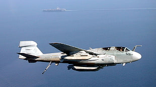 gray airplane, air force, jet fighter, Northrop Grumman EA-6B Prowler, military