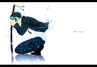 The Blue anime character, Blue Exorcist, Okumura Rin, anime, sword HD wallpaper