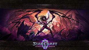 Star Craft game poster, Starcraft II, video games, Sarah Kerrigan, StarCraft II : Heart Of The Swarm HD wallpaper