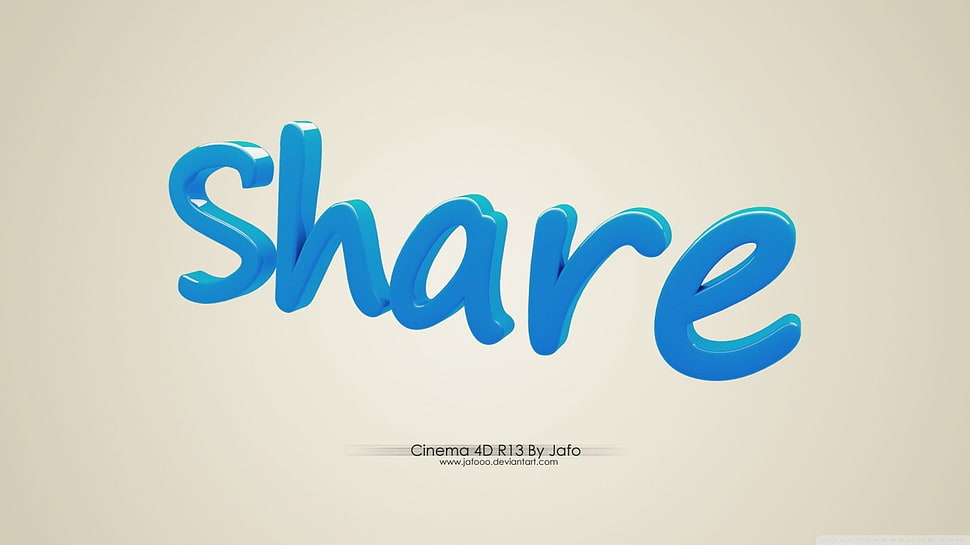 blue share text, quote HD wallpaper