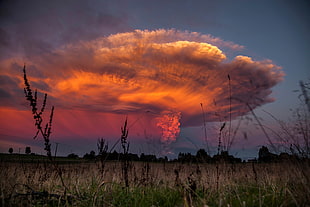 volcanic eruption making mushroom clouds, volcano, landscape, nature, Calbuco Volcano