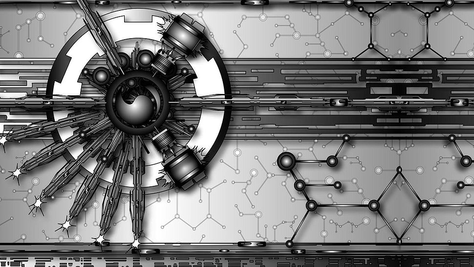 gray, white, and black digital wallpaper HD wallpaper