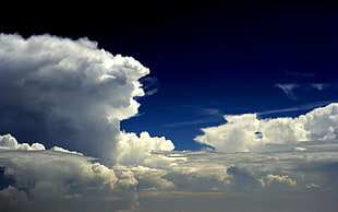 white cumulus clouds