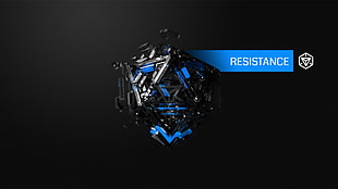 black and blue resistance illustration