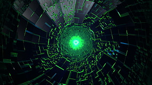 green wallpaper, abstract