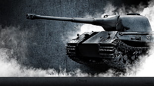 gray battle tank, Lowe, tank, smoke