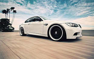 white coupe, BMW, BMW E92 M3, car, white HD wallpaper
