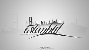 Istanbul text, Turkey, Islamic architecture, Sultan Ahmed Mosque, typography HD wallpaper