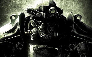 soldier wearing gas mask digital wallpaper, Fallout, Fallout 3, video games