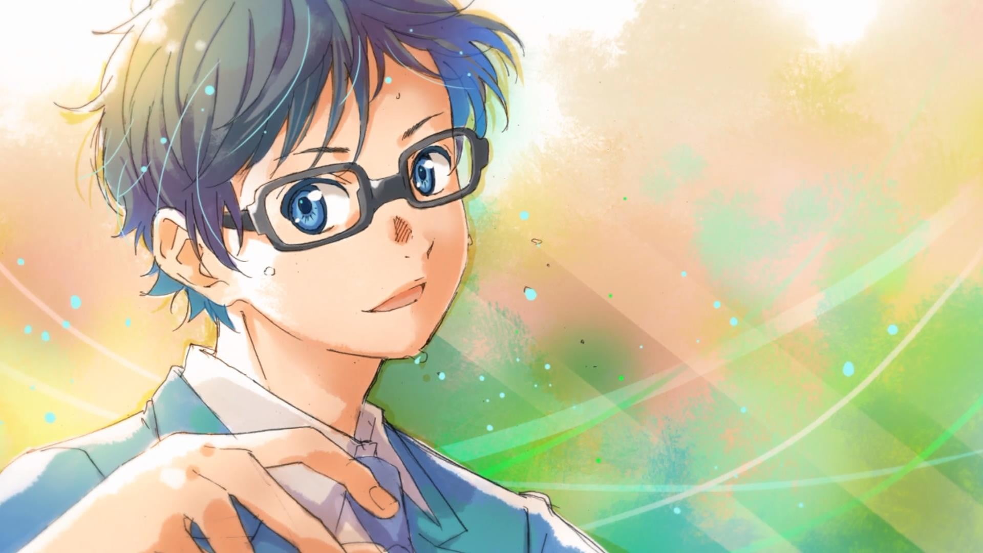 male anime character with eyeglasses, Shigatsu wa Kimi no Uso, Arima Kousei, anime, glasses