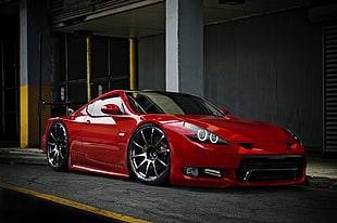 red and black coupe, supercars HD wallpaper