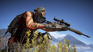 black and gray hunting rifle, Tom Clancy's, Tom Clancy's Wildlands, Bolivia, military HD wallpaper
