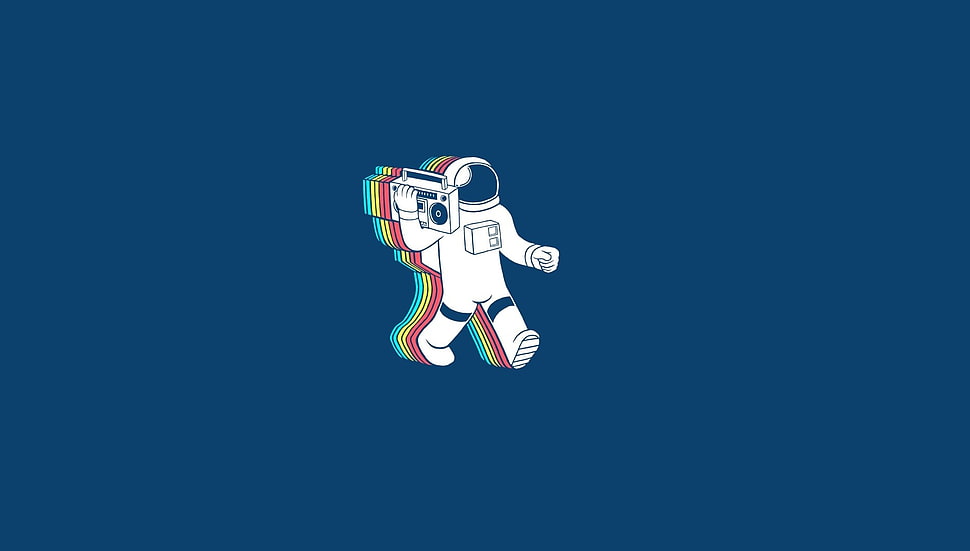 astronaut illustration, minimalism, astronaut HD wallpaper