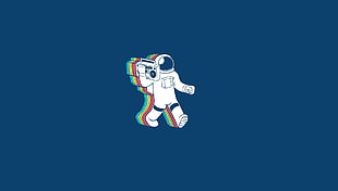 astronaut illustration, minimalism, astronaut