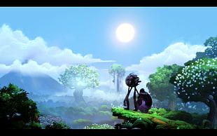 game digital wallpaper, Ori and the Blind Forest, N, sky, forest