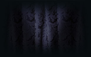 white damask curtain, curtain, ornamented, velvet