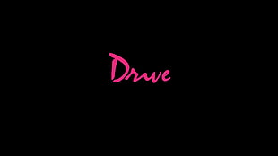 drive text, Drive, typography, black background, movies HD wallpaper