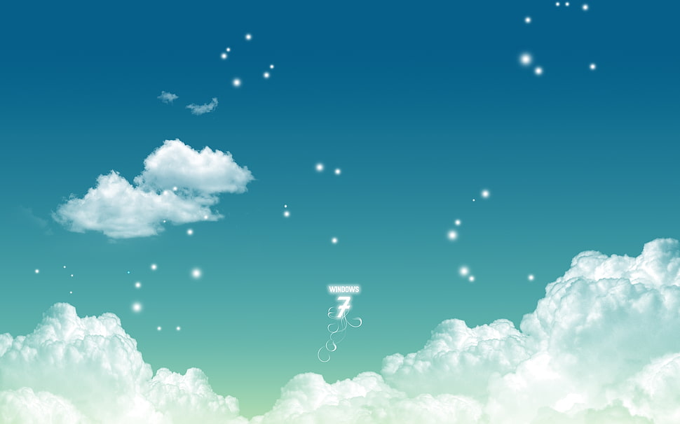 white cumulus clouds HD wallpaper