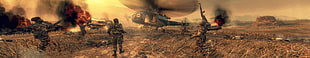 two men standing near helicopter digital wallpaper, video games, Call of Duty: Black Ops