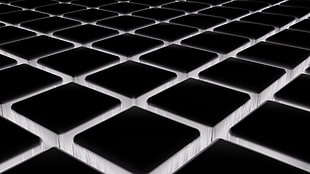 white and black square key photo