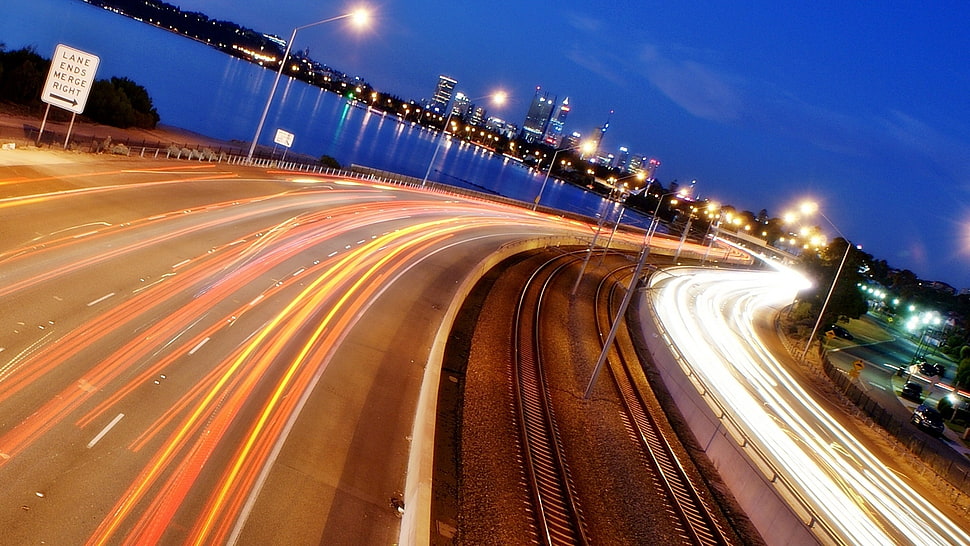 time-lapsed photo HD wallpaper