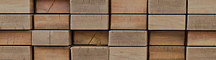brown wooden blocks, multiple display, wood
