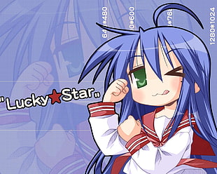 Lucky Star anime digital wallpaper HD wallpaper