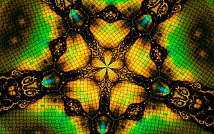 green and yellow surface