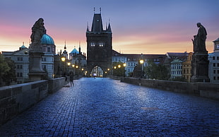 landmark, city, Prague, lantern, tower
