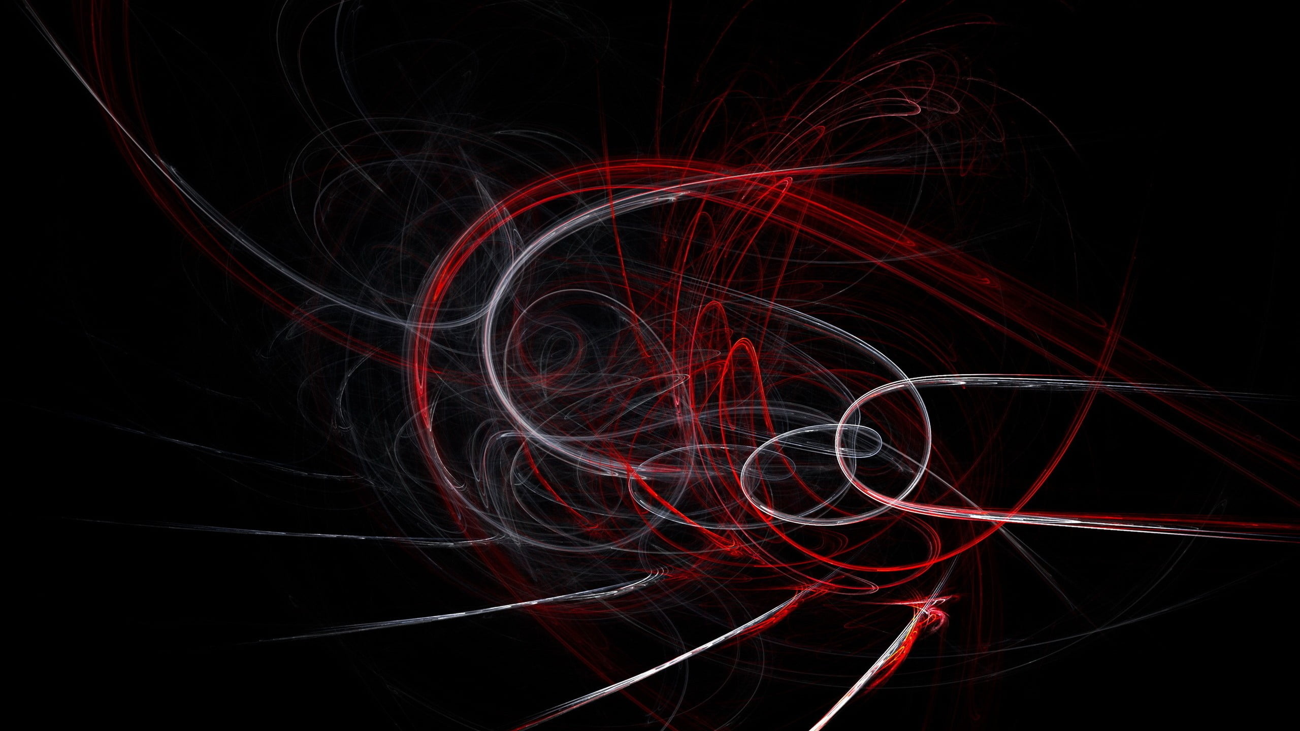 white, red, and black abstract digital wallpaper, abstract, shapes, dark, lines