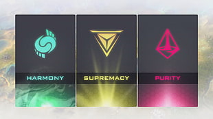 Harmony, Supremacy, and Purity collage logo, Civilization: Beyond Earth, collage, video games