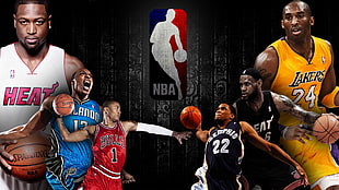 six NBA players poster