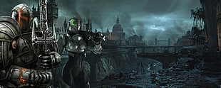 black and gray and black and white dress shirt, video games, Hellgate London