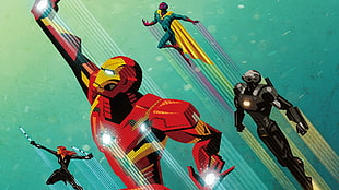Avengers illustration, Marvel Heroes, Captain America: Civil War