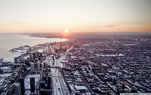 city skyline during daytime, aerial view, Toronto, city, long exposure