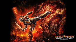 Mortal Kombat Scorpion digital wallpaper, video games HD wallpaper