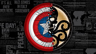 Captain America shield illustration HD wallpaper