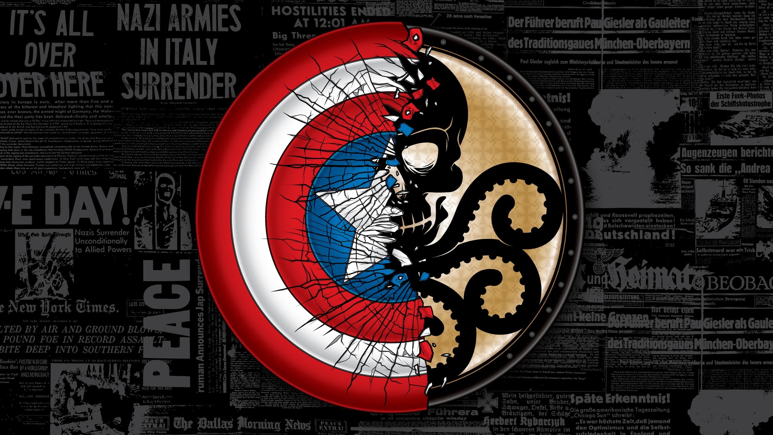 Captain America shield illustration