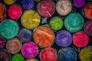 close up of cord wood HD wallpaper